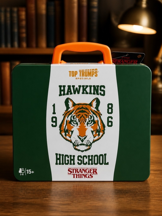 Top Trumps Other - Top Trumps Stranger Things Hawkins High School Card Game Tin - Green & Orange